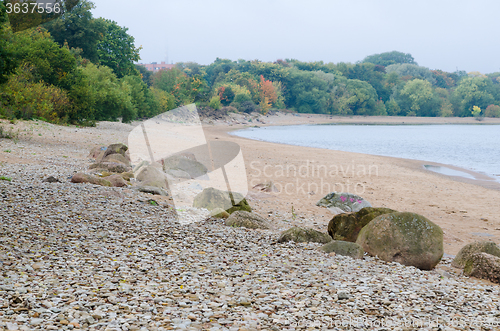 Image of Rocky beach on the Gulf of Finland. Sillamae, Estonia