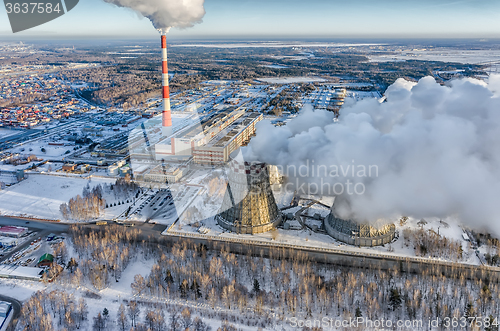 Image of Combined heat and power factory. Tyumen. Russia