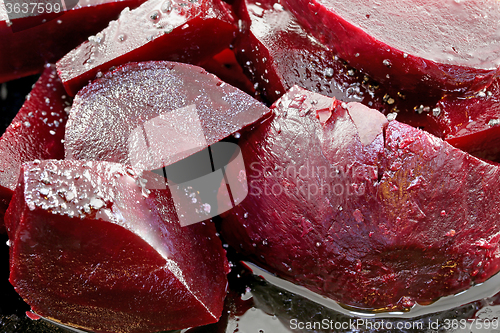 Image of  cooked vegetables beets 