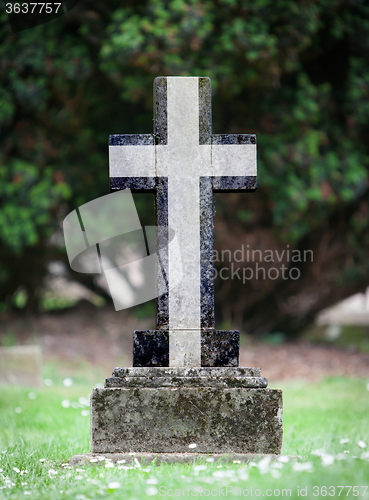 Image of Very old gravestone in the cemetery