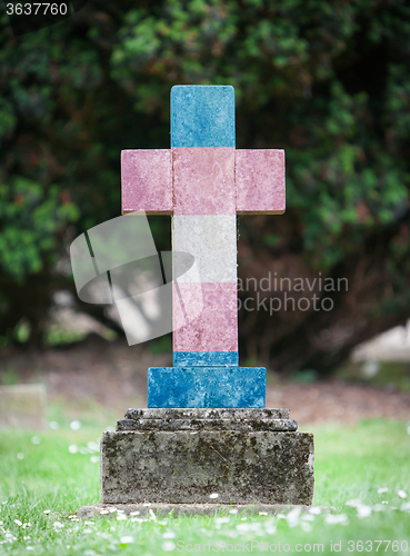 Image of Very old gravestone in the cemetery