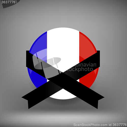 Image of Franch Icon and Black Ribbon
