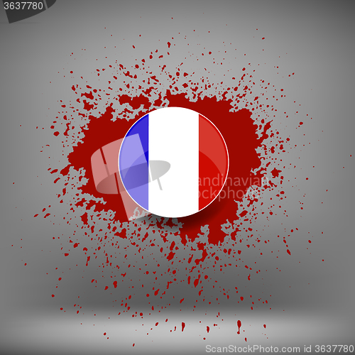 Image of French Icon and Blood Splatter