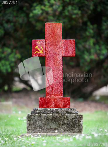 Image of Very old gravestone in the cemetery