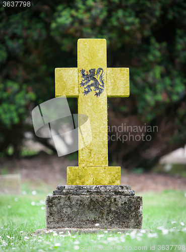 Image of Very old gravestone in the cemetery