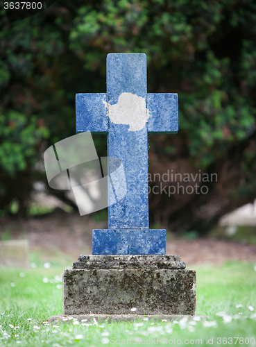 Image of Very old gravestone in the cemetery