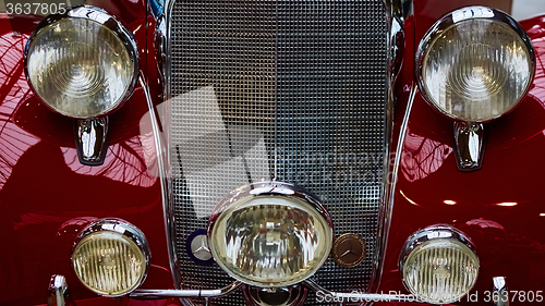 Image of Detail of classic car. 