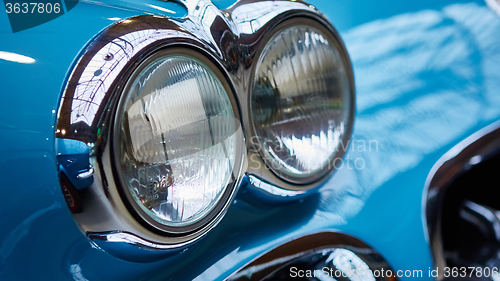 Image of Detail of classic car. 