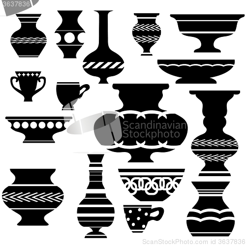 Image of Set of Vases Silhouettes