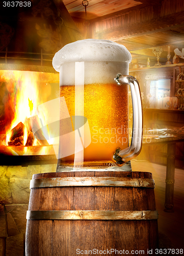 Image of Beer and fireplace