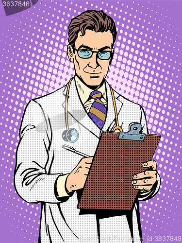 Image of Doctor physician with stethoscope