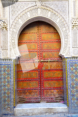 Image of historical in  antique   style africa   wood and metal rusty
