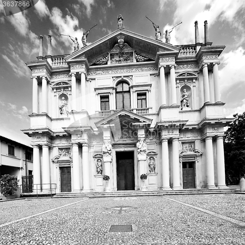 Image of building old architecture in italy europe milan religion       a