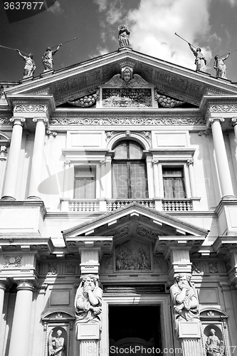 Image of building old architecture in italy europe milan religion       a