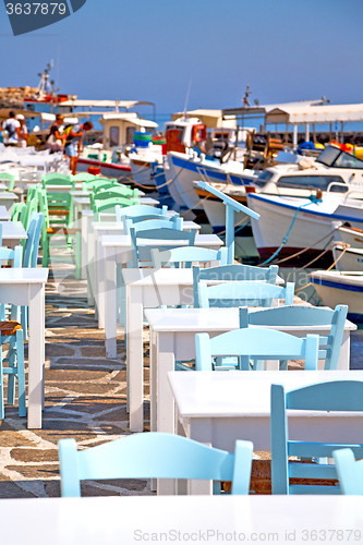 Image of table in santorini   summer