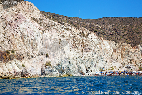 Image of from the boat sea and sky in parasol