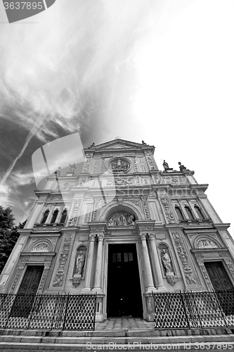 Image of  exterior old architecture in italy europe milan religion       