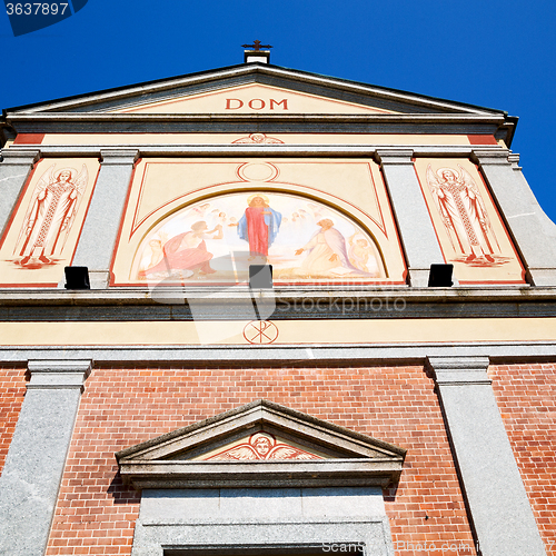 Image of column old architecture in italy europe milan religion       and