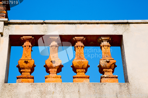 Image of abstract old column in the  country  italy and marble 