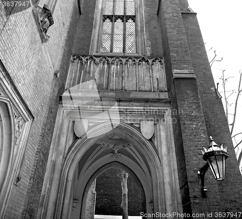 Image of old architecture in england london europe wall and history