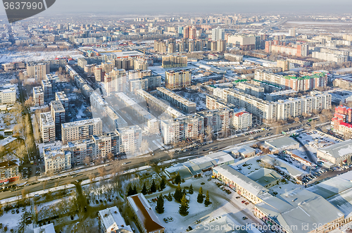 Image of Aerial bird view of Tyumen City.Russia