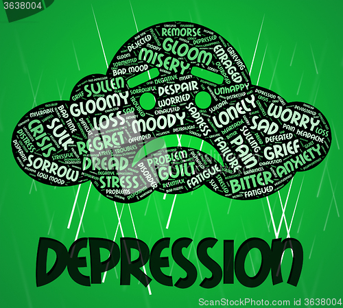 Image of Depression Word Means Lost Hope And Anxious