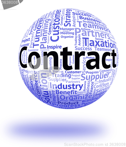 Image of Contract Word Represents Words Wordclouds And Covenant