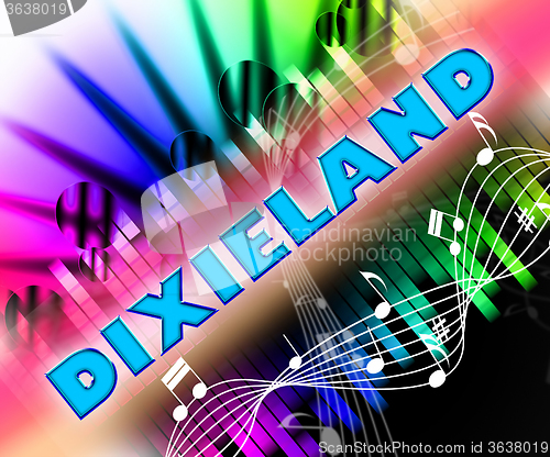 Image of Dixieland Music Represents New Orleans Jazz And Acoustic