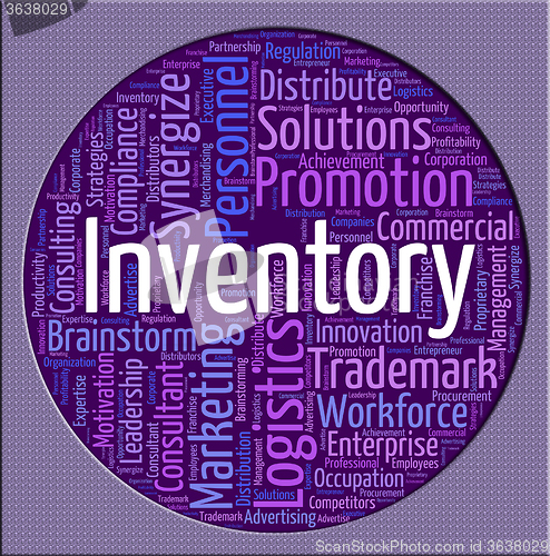 Image of Inventory Word Shows Wordclouds Merchandise And Supply