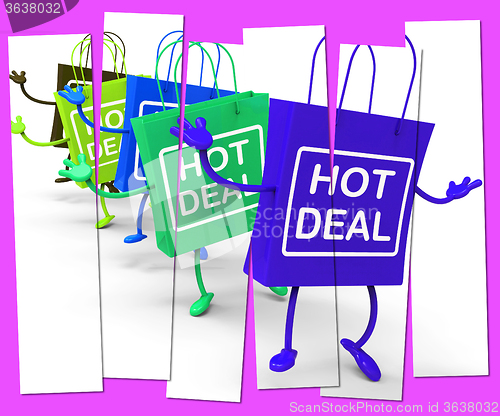 Image of Hot Deal Shopping Bag that Shows Sales, Bargains, and Deals