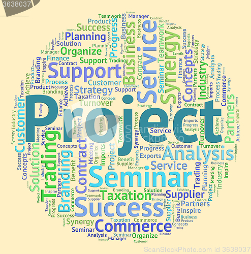 Image of Project Word Represents Venture Words And Enterprise