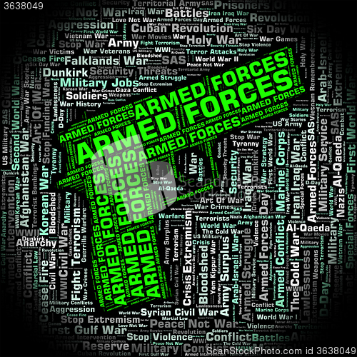 Image of Armed Forces Indicates Military Service And Army