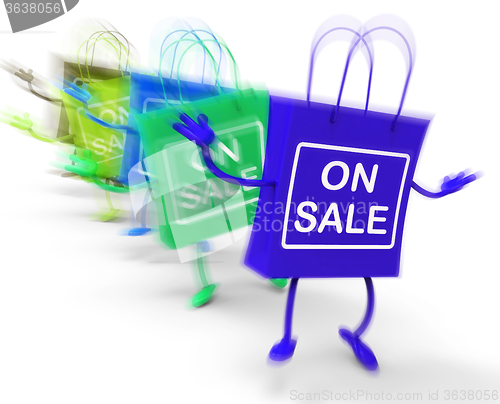 Image of On Sale Shopping Bags Show Sales, Deals, and Bargains