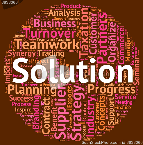 Image of Solution Word Represents Succeed Solving And Successful