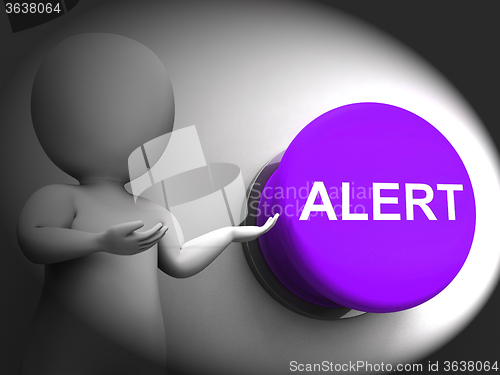 Image of Alert Pressed Shows Warning Hazard Or Notice