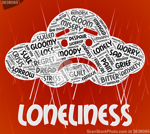 Image of Loneliness Word Means Wordclouds Unwanted And Friendless