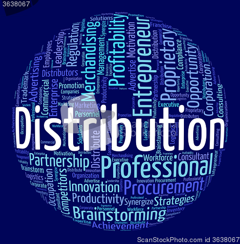 Image of Distribution Word Means Distribute Logistics And Text