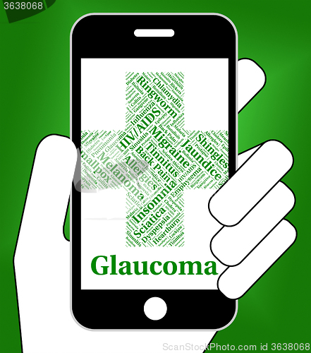 Image of Glaucoma Illness Shows Optic Nerve And Affliction