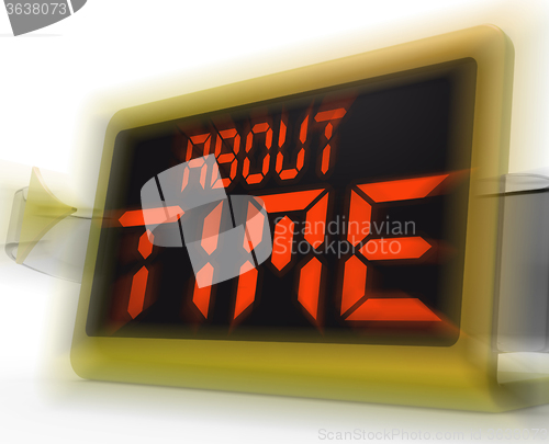 Image of About Time Digital Clock Shows Late Or Overdue