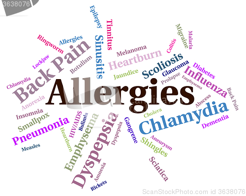 Image of Allergies Problem Shows Ill Health And Affliction