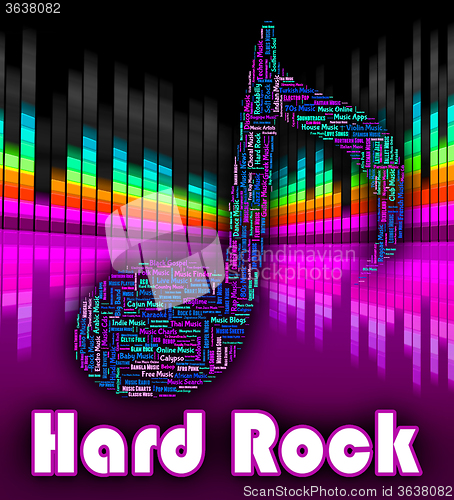 Image of Hard Rock Music Represents Sound Tracks And Harmonies