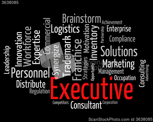 Image of Executive Word Indicates Director General And Chairwoman