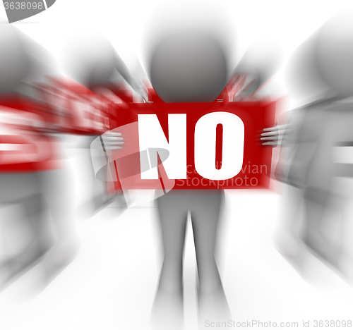 Image of Characters Holding Yes No Signs Displays Advice And Guidance