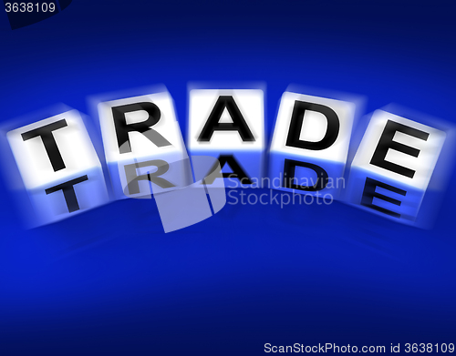 Image of Trade Blocks Displays Trading Forex Commerce and Industry