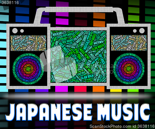 Image of Japanese Music Represents Sound Tracks And Acoustic