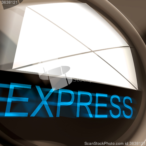 Image of Express Mail Means Fast And Priority Post