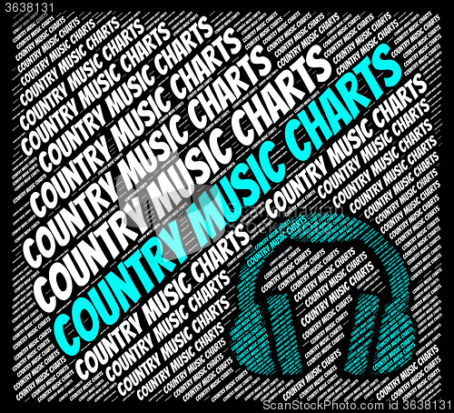 Image of Country Music Charts Shows Best Seller And Audio