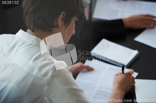 Image of business people group on meeting at office