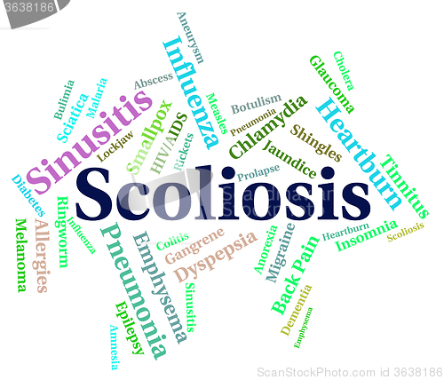 Image of Scoliosis Word Means Poor Health And Ailments