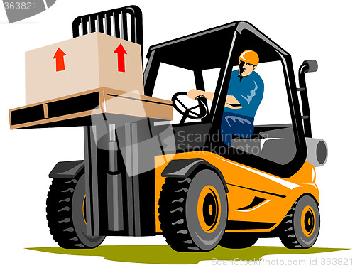 Image of Forklift with driver